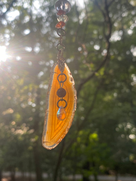 Sunset Agate Suncatcher