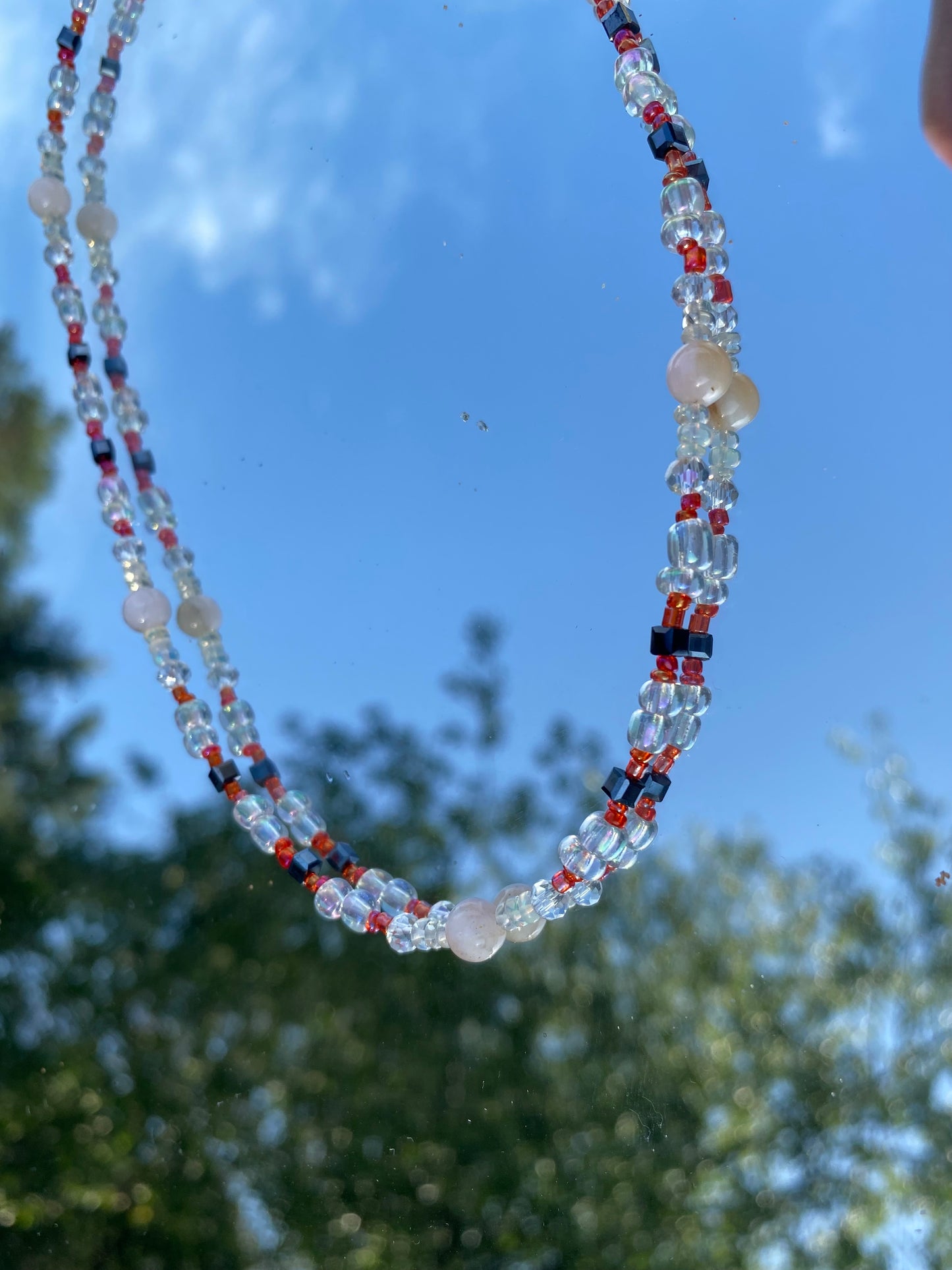 Dainty Double Opal Necklace