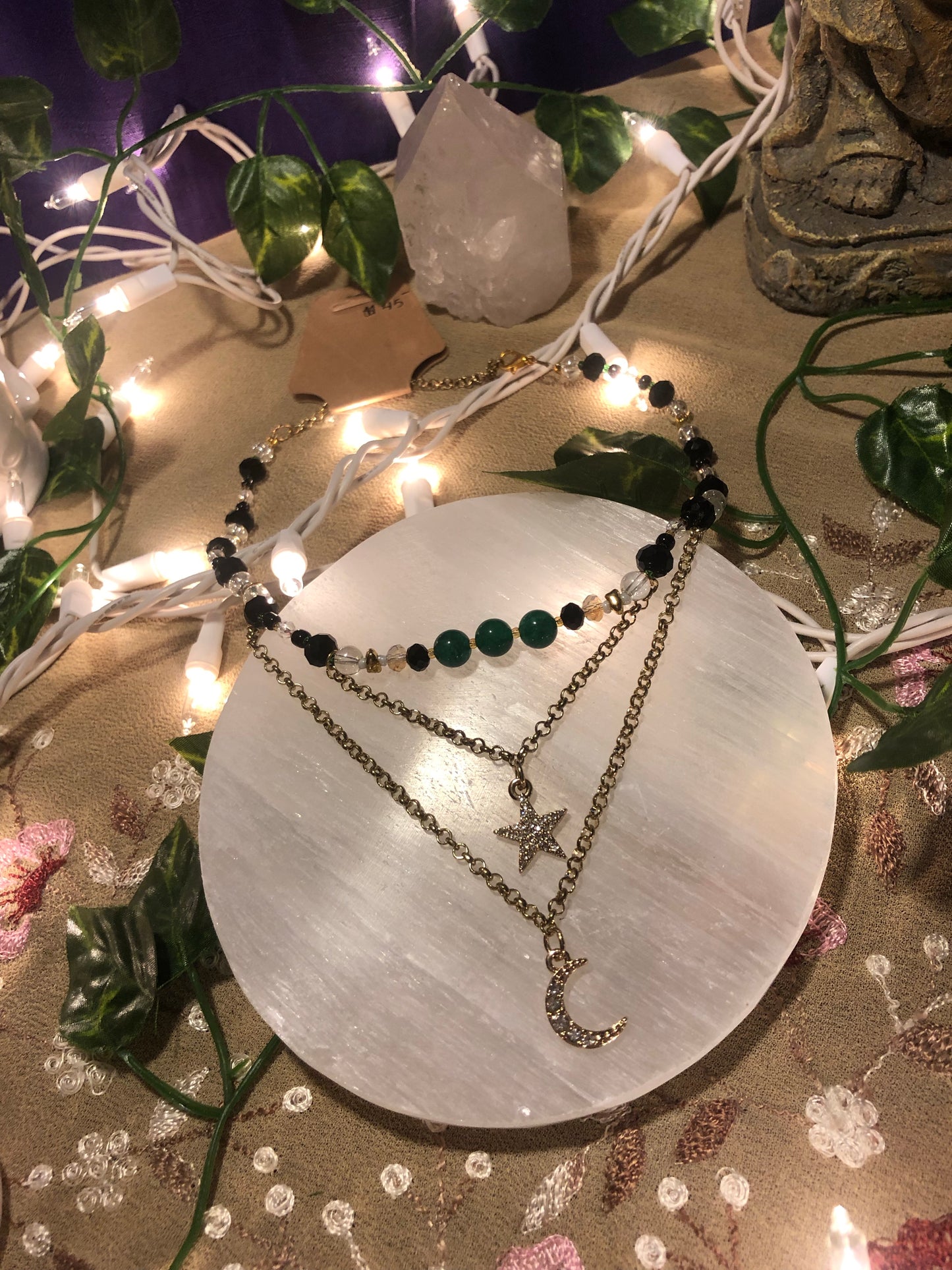 Jade Double Drop Necklace