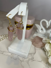 Load image into Gallery viewer, Rose Quartz Dangles
