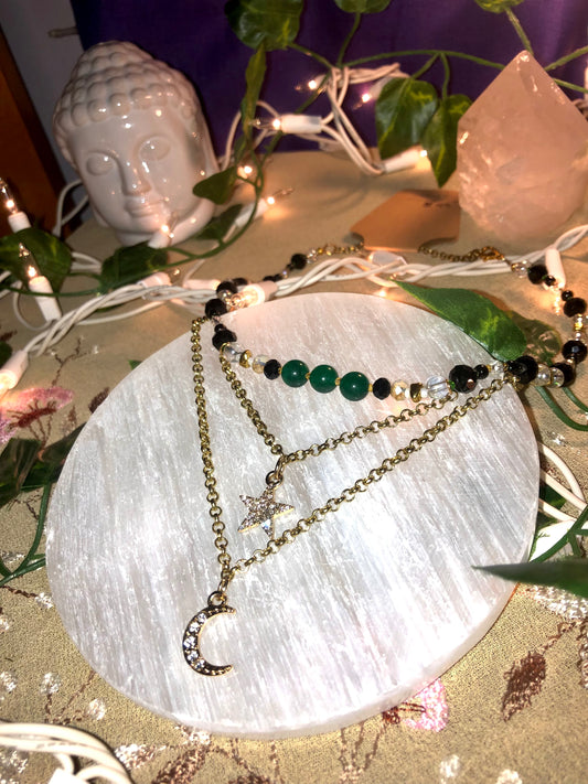 Jade Double Drop Necklace