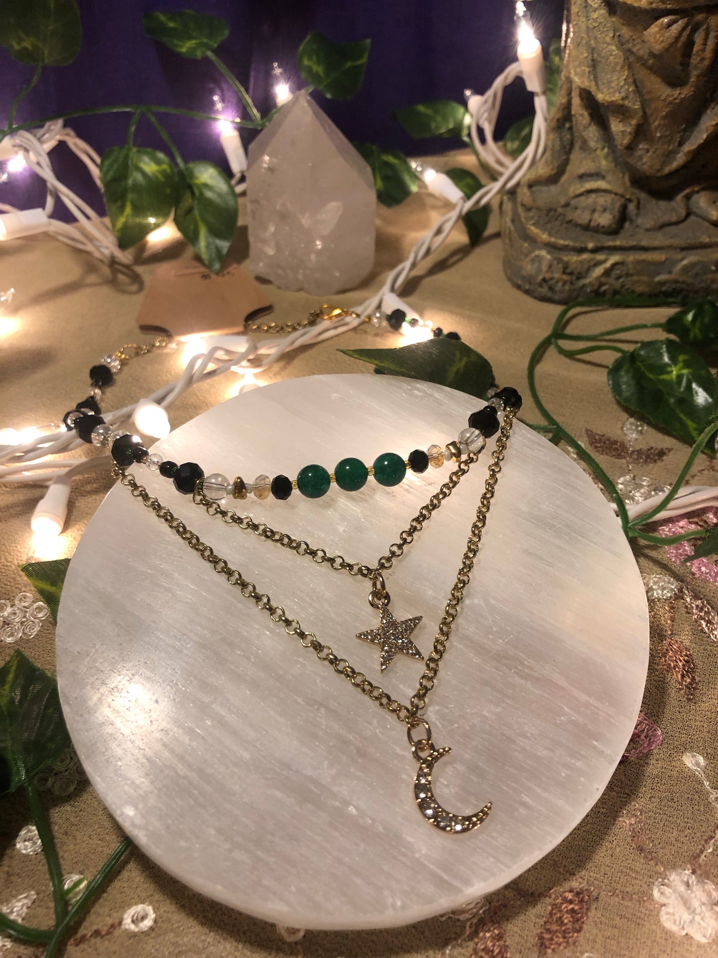 Jade Double Drop Necklace