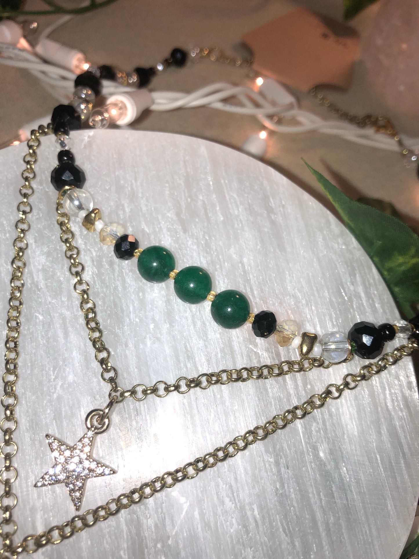 Jade Double Drop Necklace