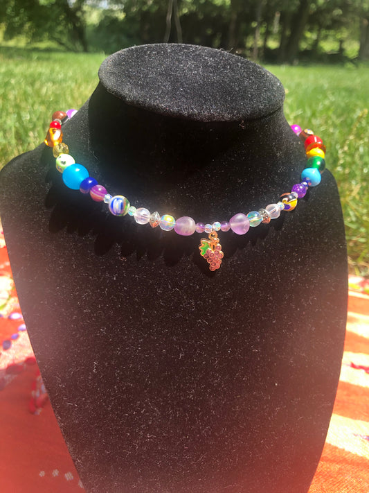 Grape Rainbow Choker