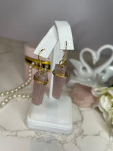 Load image into Gallery viewer, Rose Quartz Dangles
